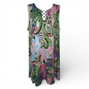Paisley Print Midi Dress